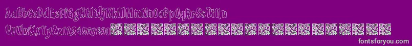 LuckyTricks Font – Green Fonts on Purple Background