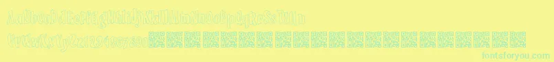 Czcionka LuckyTricks – zielone czcionki na żółtym tle