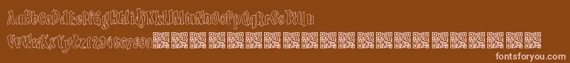LuckyTricks Font – Pink Fonts on Brown Background