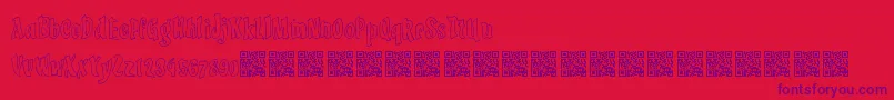 LuckyTricks Font – Purple Fonts on Red Background