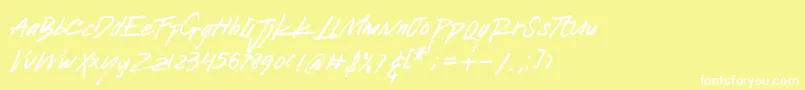 Lucy Black Font – White Fonts on Yellow Background