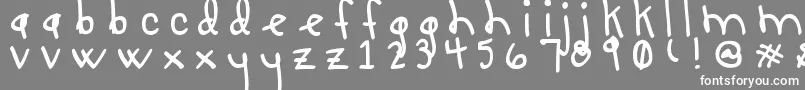 LUCY LU, TOO Font – White Fonts on Gray Background