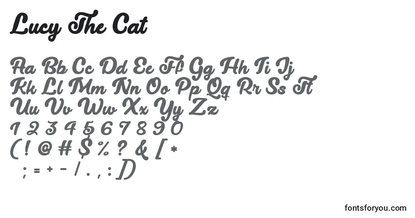 Шрифт Lucy The Cat   (133095) – алфавит, цифры, специальные символы
