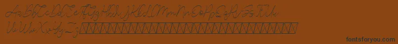 Lucylane Slant Font – Black Fonts on Brown Background
