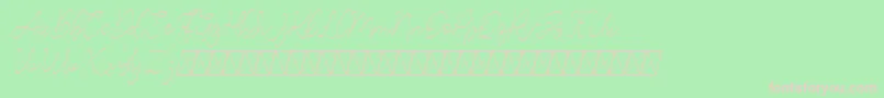 Шрифт Lucylane Slant – розовые шрифты на зелёном фоне