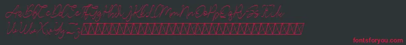 Lucylane Slant Font – Red Fonts on Black Background