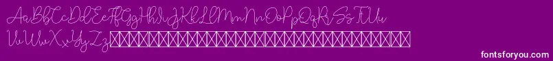 Шрифт Lucylane – белые шрифты на фиолетовом фоне