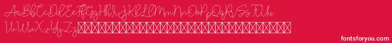 Lucylane Font – White Fonts on Red Background