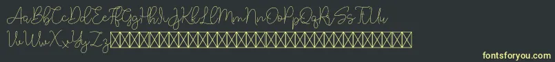 Lucylane Font – Yellow Fonts on Black Background