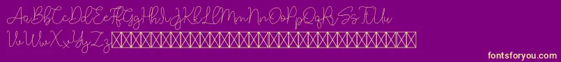 fuente Lucylane – Fuentes Amarillas Sobre Fondo Morado