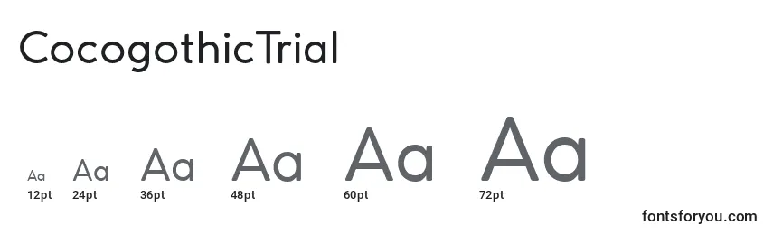 CocogothicTrial Font Sizes