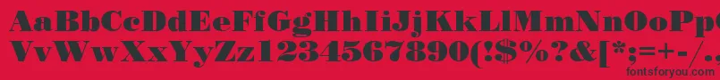 Police StandardposterCyrillic – polices noires sur fond rouge