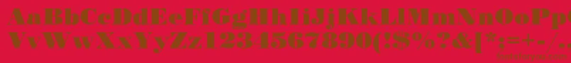 StandardposterCyrillic Font – Brown Fonts on Red Background