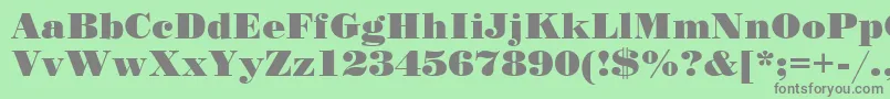 Шрифт StandardposterCyrillic – серые шрифты на зелёном фоне