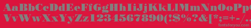 StandardposterCyrillic Font – Gray Fonts on Red Background
