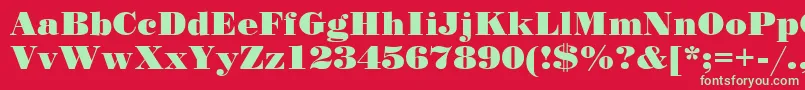StandardposterCyrillic Font – Green Fonts on Red Background