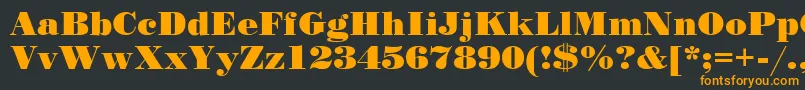 StandardposterCyrillic Font – Orange Fonts on Black Background