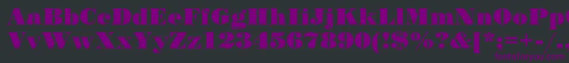 Шрифт StandardposterCyrillic – фиолетовые шрифты на чёрном фоне