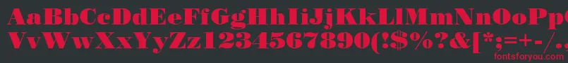 StandardposterCyrillic Font – Red Fonts on Black Background