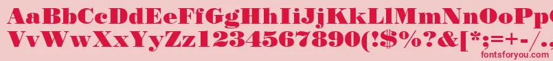 StandardposterCyrillic Font – Red Fonts on Pink Background
