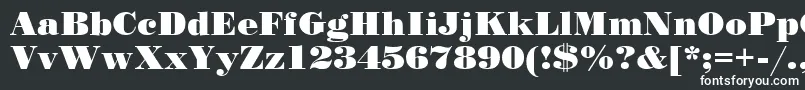 フォントStandardposterCyrillic – 黒い背景に白い文字