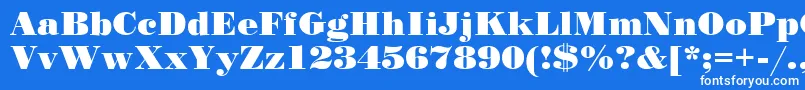 StandardposterCyrillic Font – White Fonts on Blue Background