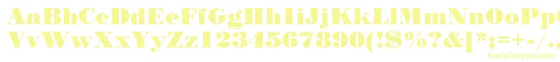 フォントStandardposterCyrillic – 黄色のフォント