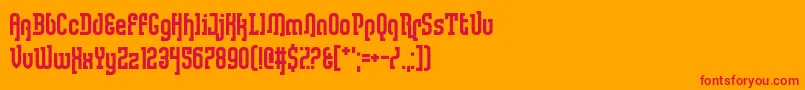 Lullaby Weight Font – Red Fonts on Orange Background
