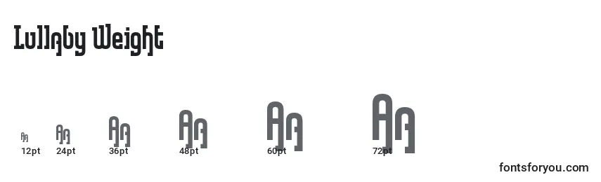 Lullaby Weight Font Sizes