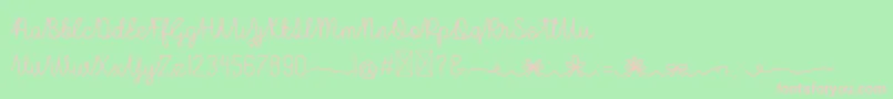 Lulu Lala Font – Pink Fonts on Green Background