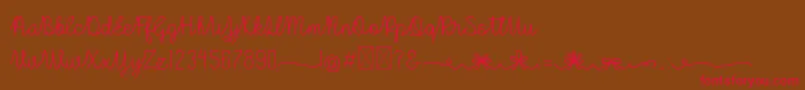 Lulu Lala Font – Red Fonts on Brown Background