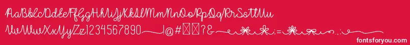 Lulu Lala Font – White Fonts on Red Background