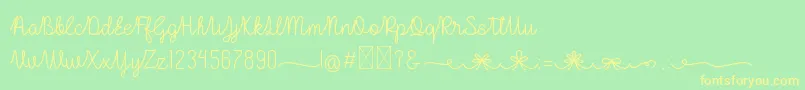 fuente Lulu Lala – Fuentes Amarillas Sobre Fondo Verde
