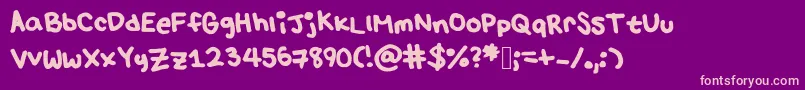 Lulu s font Font – Pink Fonts on Purple Background