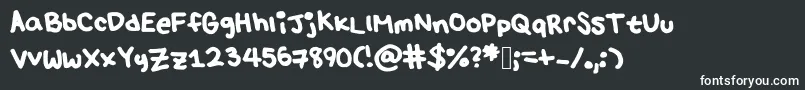 Lulu s font-fontti – valkoiset fontit mustalla taustalla
