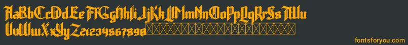 Lumberjack Zombie Font – Orange Fonts on Black Background