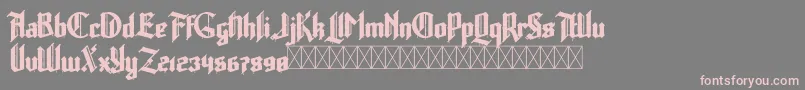 Lumberjack Zombie Font – Pink Fonts on Gray Background