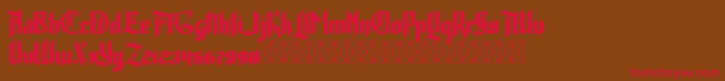 Lumberjack Zombie Font – Red Fonts on Brown Background