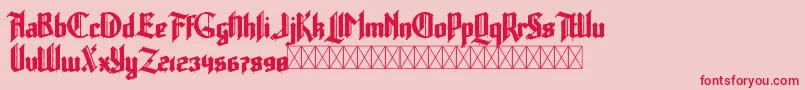 fuente Lumberjack Zombie – Fuentes Rojas Sobre Fondo Rosa