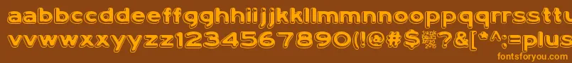 Lumi, nauroit Font – Orange Fonts on Brown Background