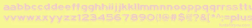 Lumi, nauroit Font – Pink Fonts on Yellow Background