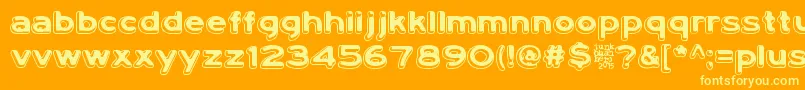 Lumi, nauroit Font – Yellow Fonts on Orange Background