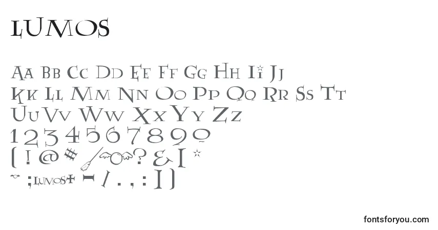 Fuente LUMOS (133107) - alfabeto, números, caracteres especiales