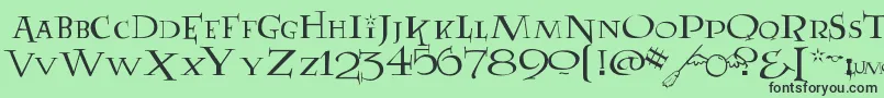 LUMOS Font – Black Fonts on Green Background