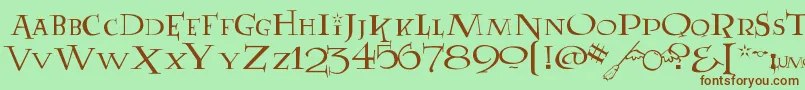 LUMOS Font – Brown Fonts on Green Background