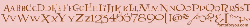 LUMOS Font – Brown Fonts on Pink Background