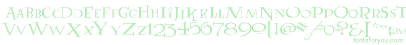 LUMOS Font – Green Fonts on White Background