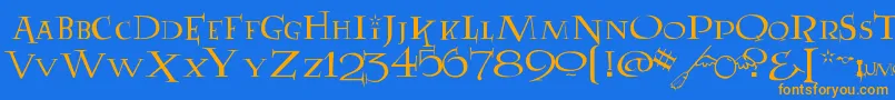 Шрифт LUMOS – оранжевые шрифты на синем фоне