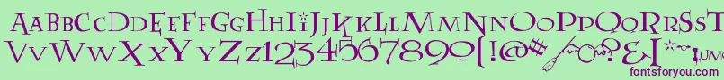 LUMOS Font – Purple Fonts on Green Background