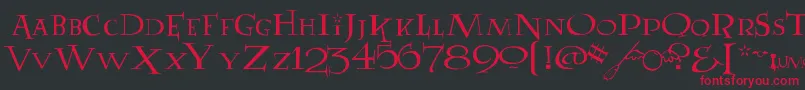 LUMOS Font – Red Fonts on Black Background